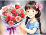 女儿过生日送什么花好