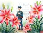 百合花课文小通讯员形象