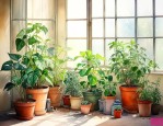 放室内的植物净化空气