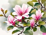 2025年夏季开花的玉兰花