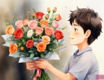 男情人过生日送什么花