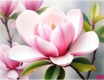 粉玉兰花的寓意和花语