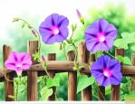 小小牵牛花开满竹篱笆