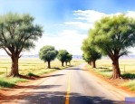 大西北路边种的什么树
