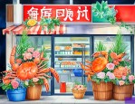 海鲜店开业送什么花篮
