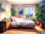夜晚房间放什么植物好