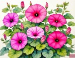 2025年牡丹花牵牛花类比