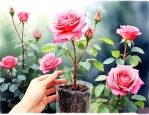 用水扦插月季花的方法