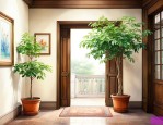 一进门口放个幸福树好吗