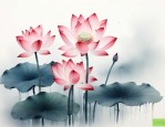 水墨荷花的寓意和象征