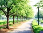 路边绿化用的是什么槐树