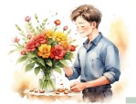 男士送什么花生日