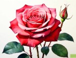 描写玫瑰花样子的段落