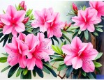 杜鹃花水浇多了的样子
