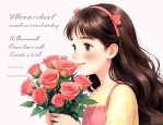 给女孩子送花贺卡怎么写