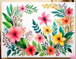 鲜花树叶做的手工作品
