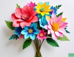 2025年彩纸做花手工花束
