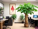 办公室发财树如何摆放