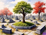 2025年坟墓上栽什么树好