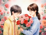 给女朋友送花说什么话
