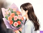 和女朋友见面送什么花