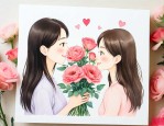 鲜花送女友贺卡怎么写