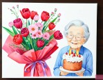 90岁老人生日送什么花