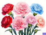 不同康乃馨颜色的花语