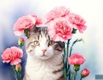 康乃馨花对猫咪有毒吗