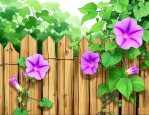 竹篱笆和牵牛花ppt