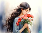 女生心情低落送什么花
