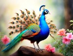 花孔雀开屏是什么意思