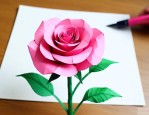 用吸管折玫瑰花怎么折