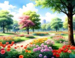 公园里花的种类和颜色
