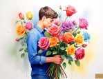 送男生送什么颜色的花