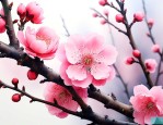 梅花近看和远看的样子