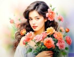 喜欢买花的女人是精致