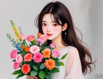 2025年送年轻女生什么花