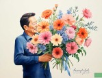 父亲节送给爸爸的鲜花