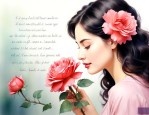女人与鲜花的经典语录