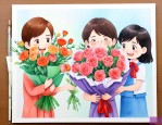 学生送老师鲜花祝福语