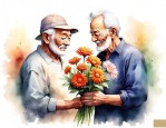 给老人送花送什么花好