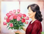 女儿送母亲什么花合适