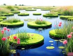 水生植物水生植物生态浮岛