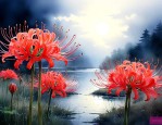 彼岸花花和叶永不相见