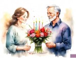 中年人过生日送什么花