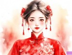 新娘红色喜服