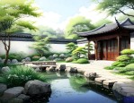 中式庭院景观植物配置