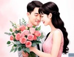 订婚送花给女方说点啥