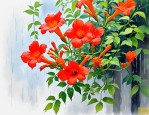 2025年雨中的凌霄花原文